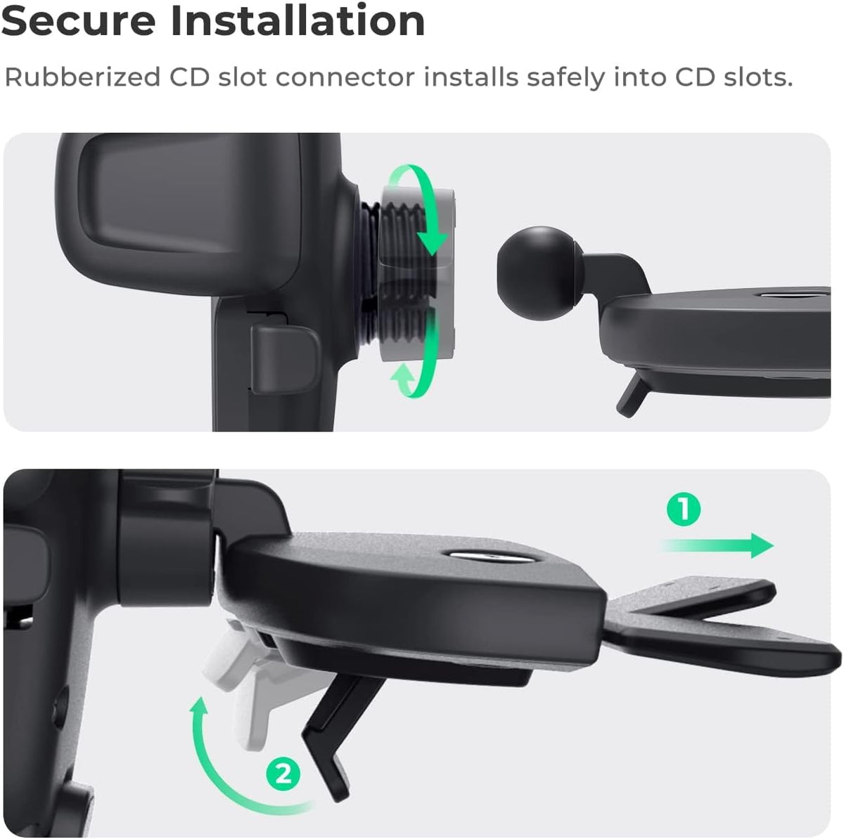 Easy One Touch Signature CD Slot Car Mount for Smartphone iPhone 18 (Signature)