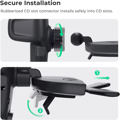 Easy One Touch Signature CD Slot Car Mount for Smartphone iPhone 18 (Signature)