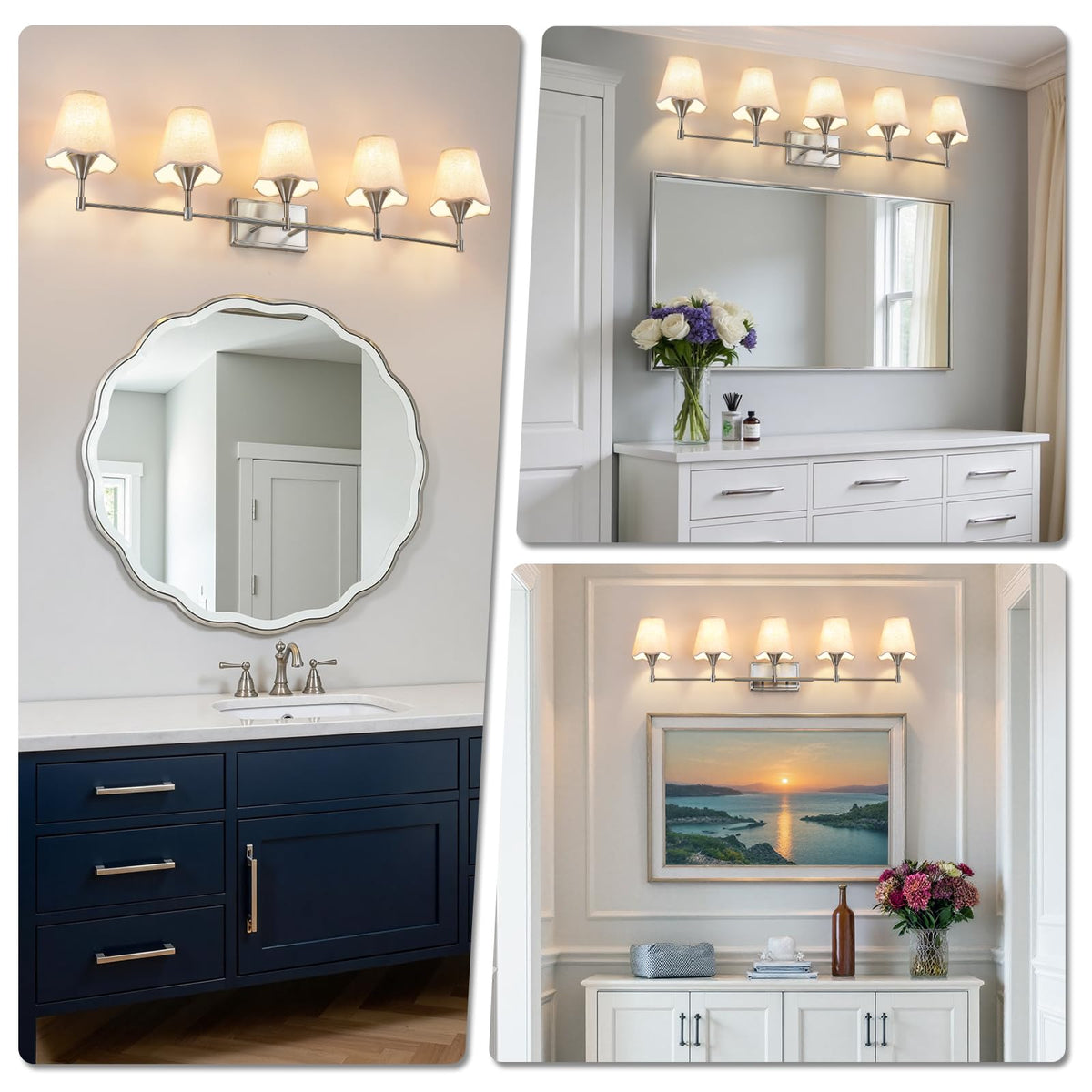 Brushed Nickel Bathroom Vanity Light (Brushed Nickel / 5 LIGHT)