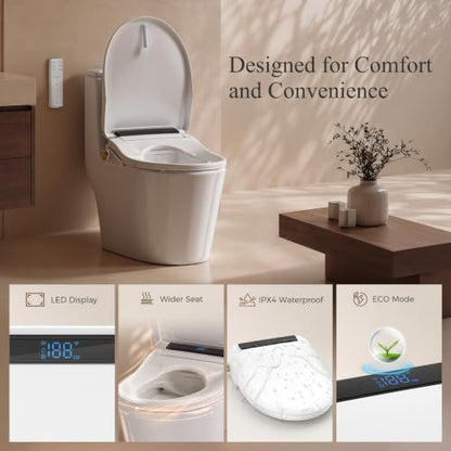 Electric Bidet Toilet Seat with Instant Warm Water