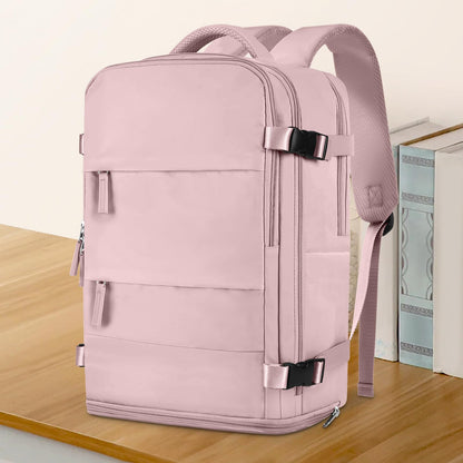 Travel Backpack For Women Men (Pink Purple / 25 liters)