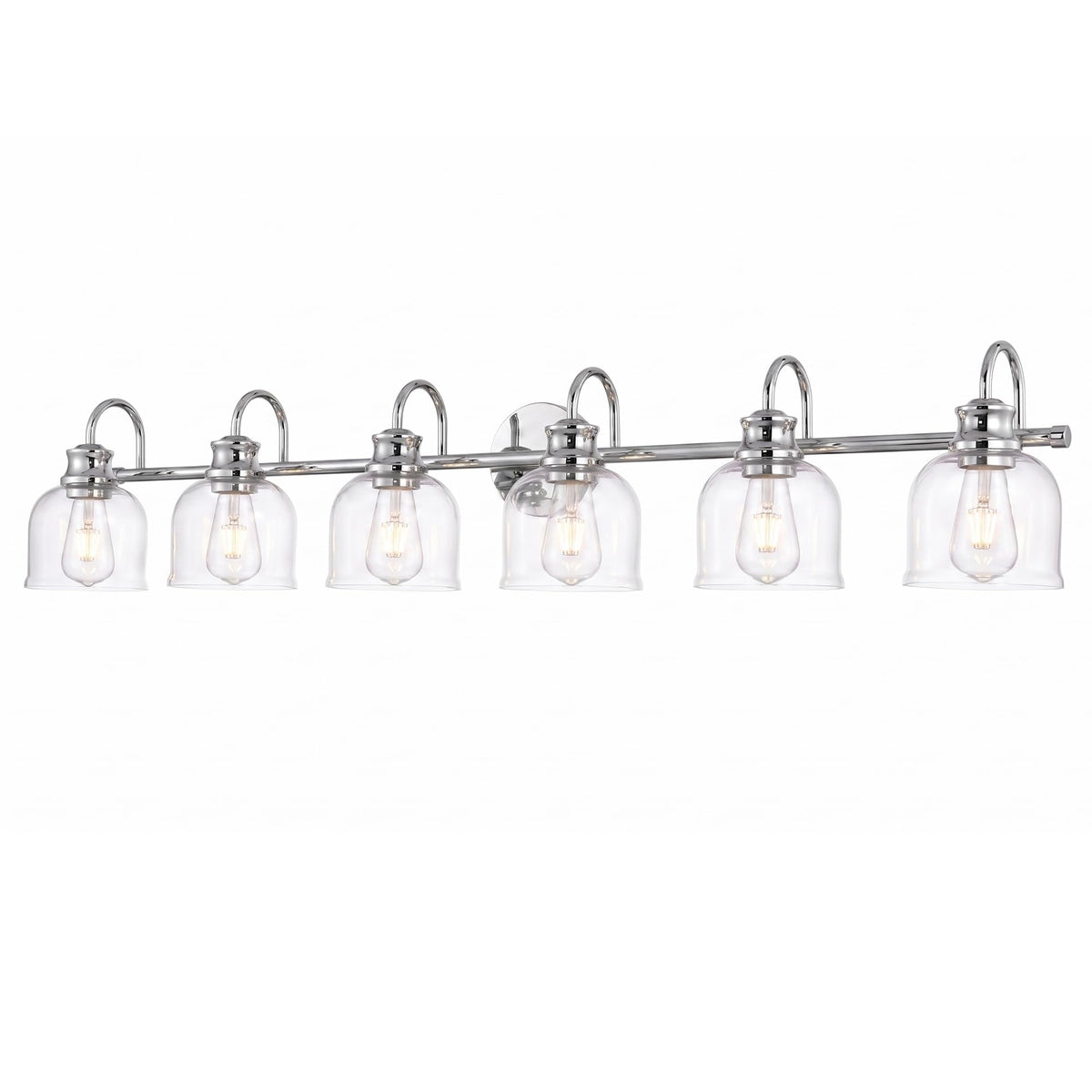 6 Lights 48" Bathroom Vanity Light Fixtures (Chrome / 6 Lights)