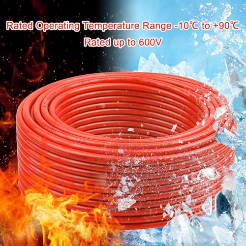 THHN Wire 12 Gauge 200FT (12 Gauge 200FT / Red)