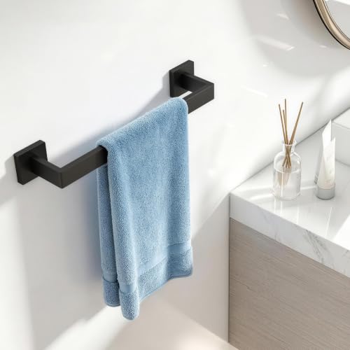 Towel Bar Black Wall Mount Towel Holder for Bathroom Kitchen