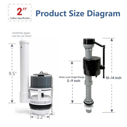 Toilet Flapper Replacement Kit for 2