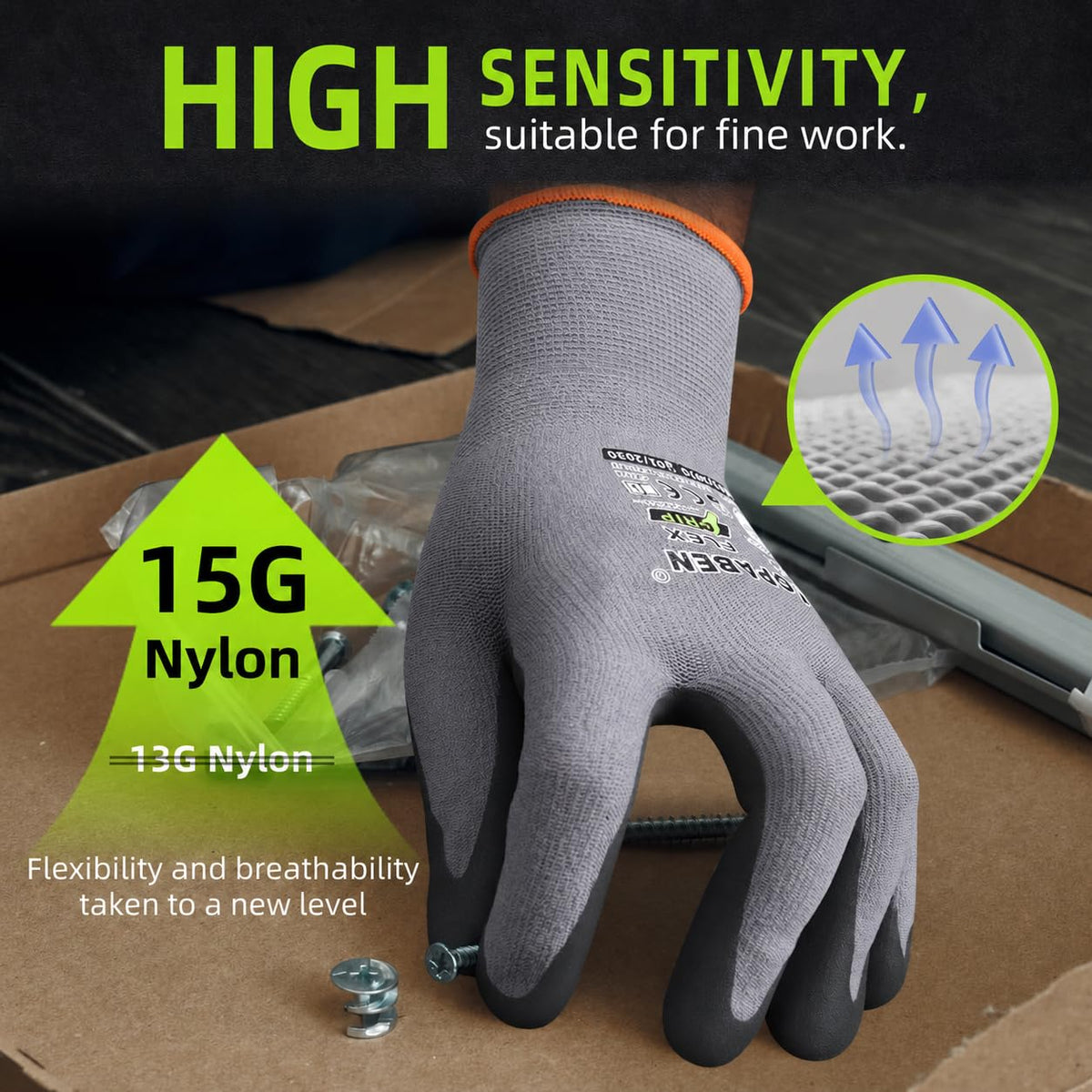 Safety Work Gloves Men (10/X-Large)