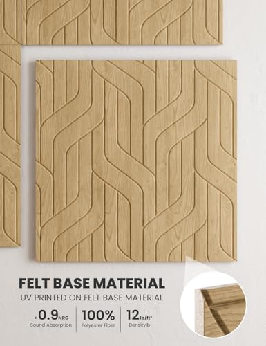 6 Pack Large Felt Bulletin Board (Natural Oak Artistic / Fine-stripe 6-pack)