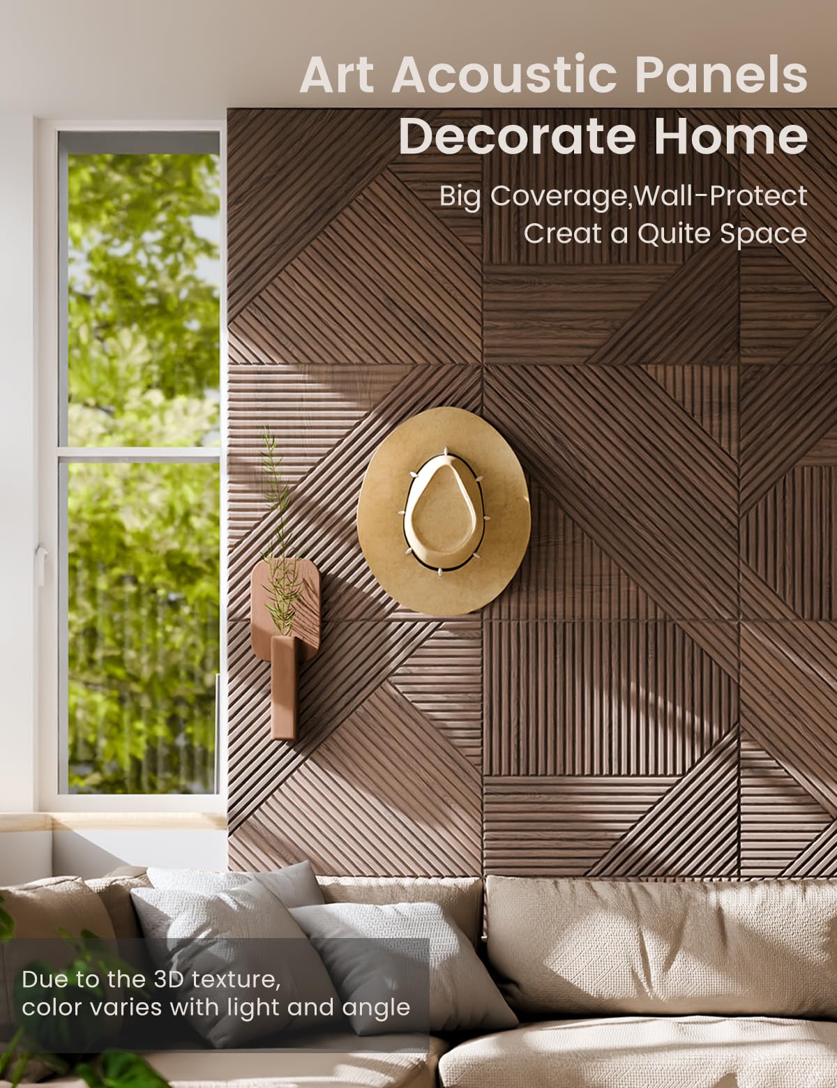 6 Pack Felt Bulletin Board (Walnut Crossing Lines / Fine-stripe 6-pack)