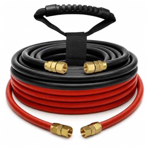 Professional Heavy Duty Air and Fluid Hose Assembly Complete Set with Connector Fittings for Spray Guns
