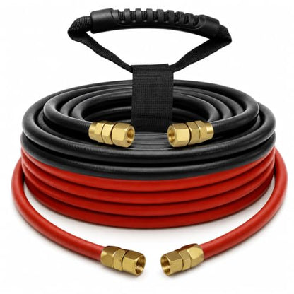 Professional Heavy Duty Air and Fluid Hose Assembly Complete Set with Connector Fittings for Spray Guns