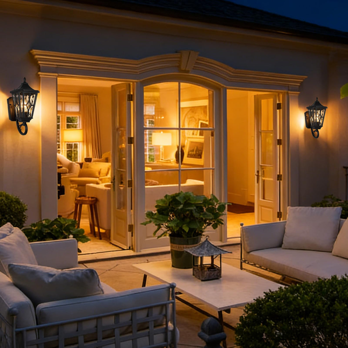 23" Outdoor Wall Light Fixtures (10-BK-L)