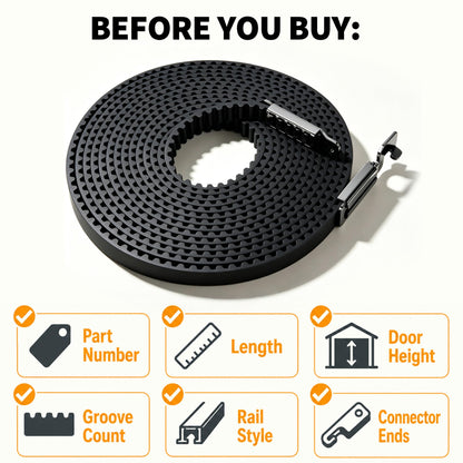 41A5250 1 Garage Door Drive Belt (41A5250-1 261'' for 8FT Garage Door)