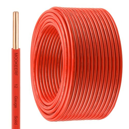 THHN Wire 12 Gauge 200FT (12 Gauge 200FT / Red)