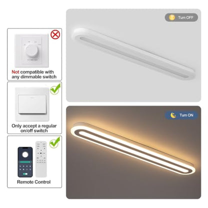 Modern LED Ceiling Light 39.4in