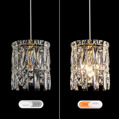 Gold Mini Crystal Chandelier Pendant Light (Gold / 7inch)