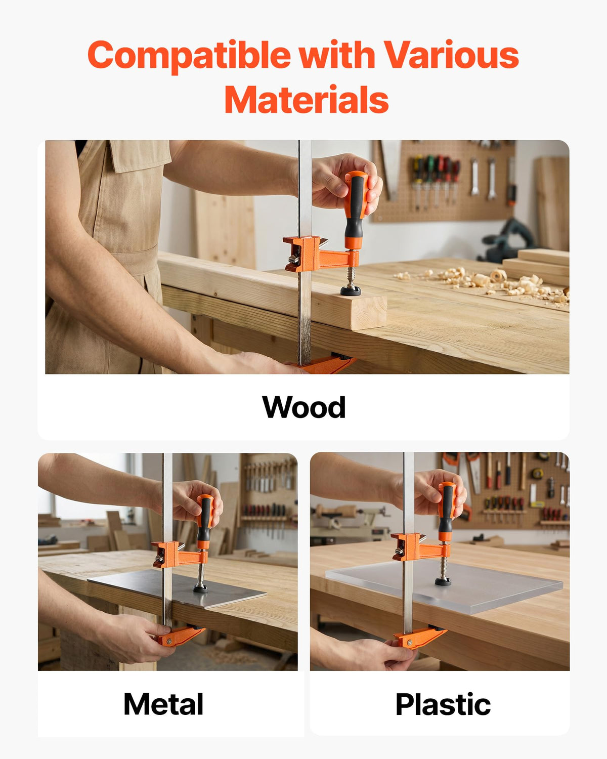 Bar Clamps for Woodworking (Medium-Duty / 24"(8 Pack))