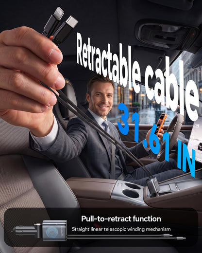 120W Retractable Car Charger