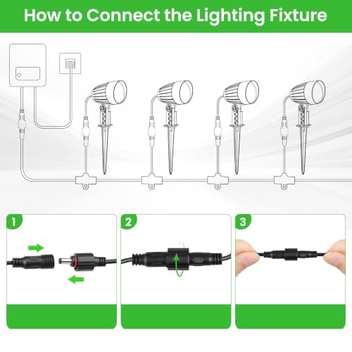 All-in-One LED Low Voltage Landscape Lighting Kit 12W Pathway Lights