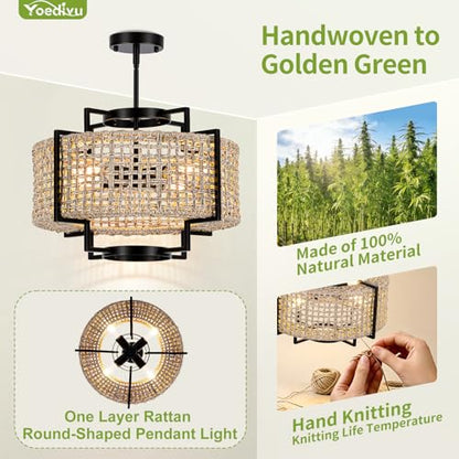 Rattan Chandelier