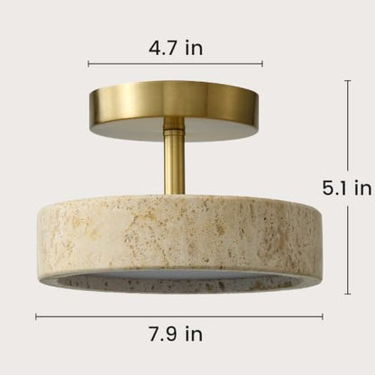 Travertine Ceiling Light