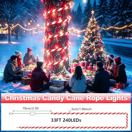 Christmas Candy Cane Lights Outdoor