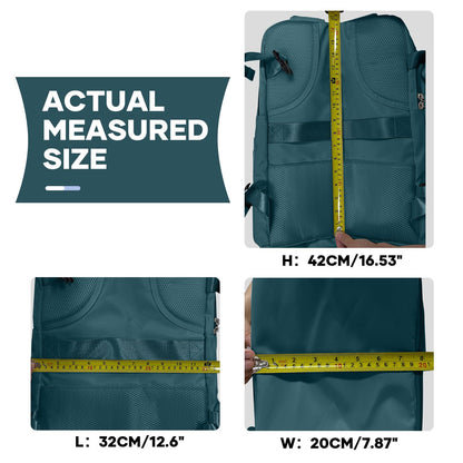 Travel Backpack For Women Men (Peacock Blue / 25 liters)
