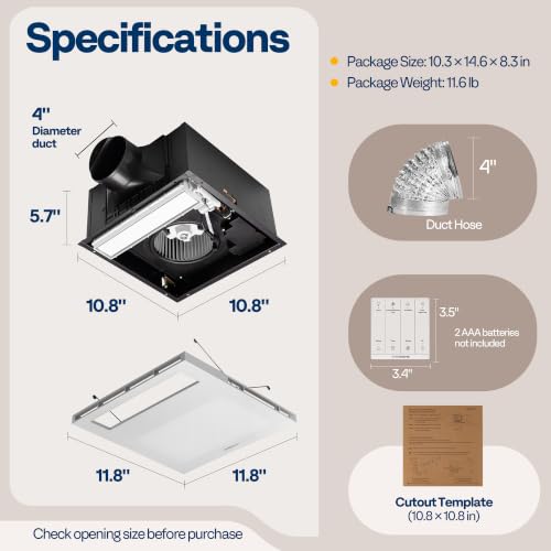 Bathroom Exhaust Fan with Light