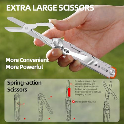 Pocket Knife Multitool with Scissors for Gift for Men Dad Boyfriend