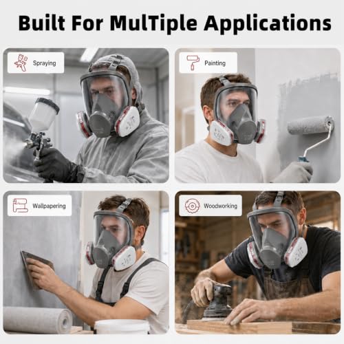 Full Face Mask Assembly with Replacement Lens for 6000