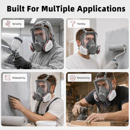 Full Face Mask Assembly with Replacement Lens for 6000
