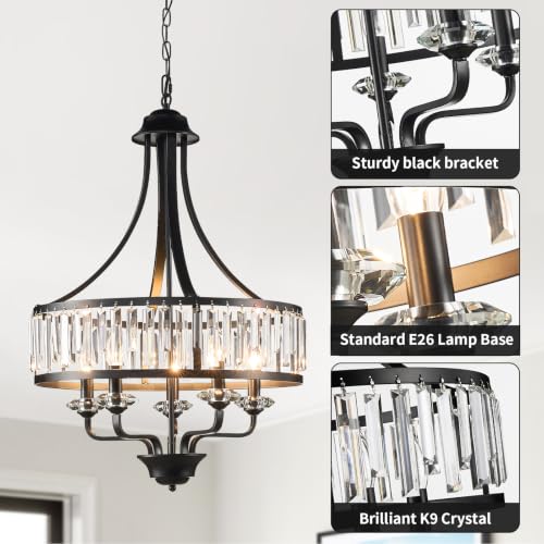 Modern Black Crystal Chandelier 5