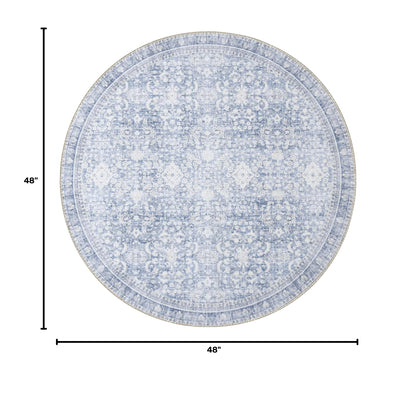 Round Rug 4ft (Light Blue / 4' (Round))