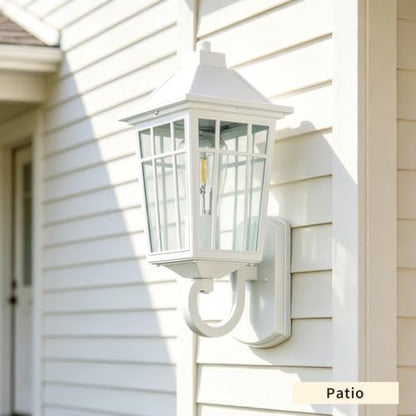 15" White Exterior Wall Lantern (11-WT)
