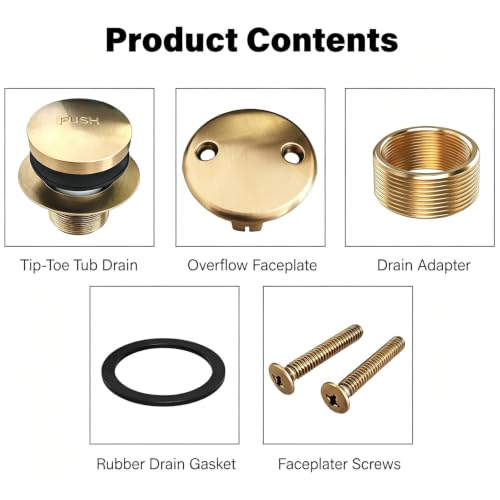 Matte Black Bathtub Drain Tip