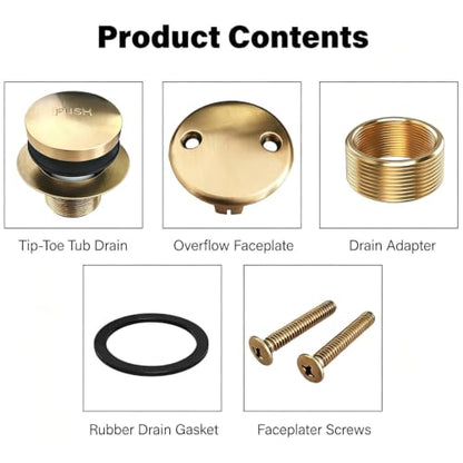 Matte Black Bathtub Drain Tip