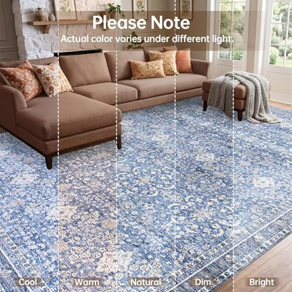 Round Rug 8ft (Blue / 8' (Round))