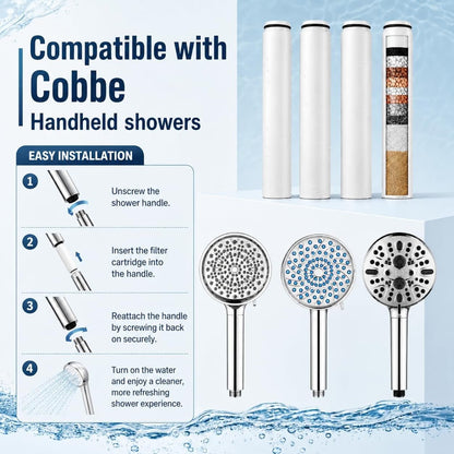 Replacement Filter Compatible with Cobbe® Handheld Shower Head 6 (6-Pack)
