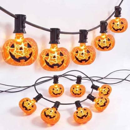10.5Ft Halloween Pumpkin String Lights (Orange Pumpkin Lights / 11.5FT)