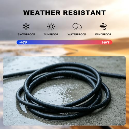 12 Gauge Outdoor Extension Cord 3 Outlet (Black / 10FT)
