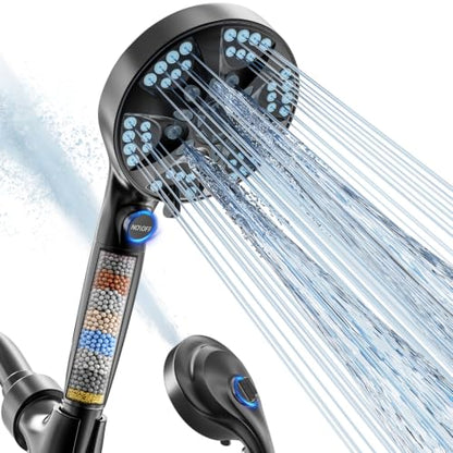 9 Settings Filtered Shower head with Handheld with Power Wash