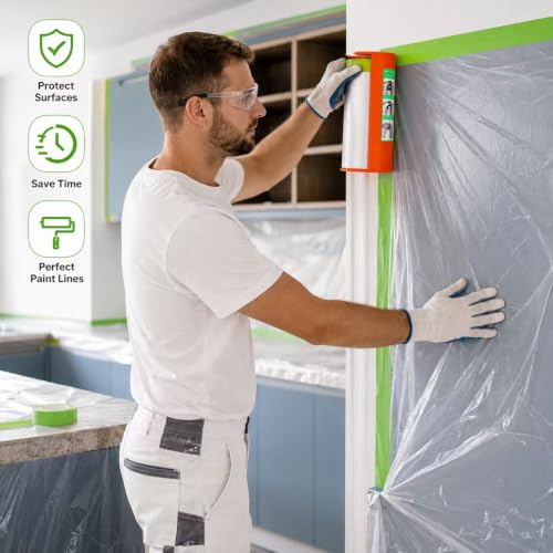 Pre Taped Masking Film with Dispenser