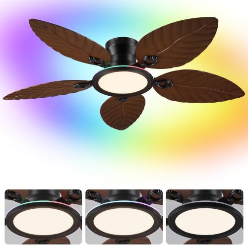 RGB Tropical Ceiling Fans with Lights