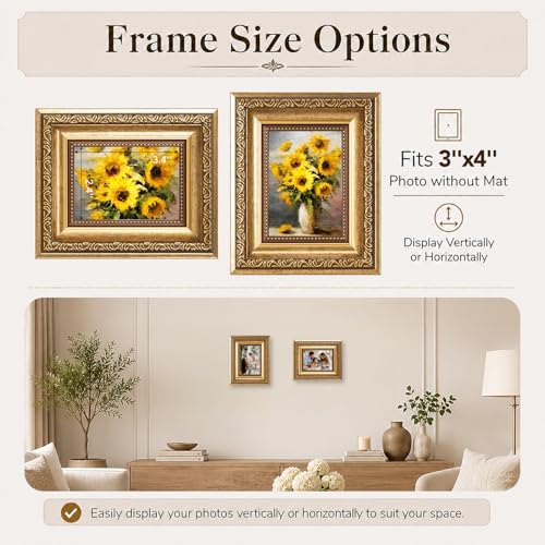 Vintage Picture Frame Gold