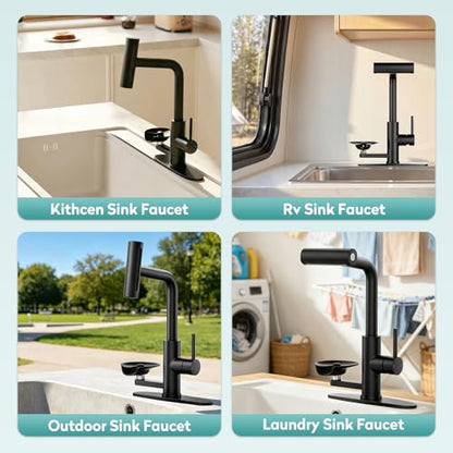 Kitchen Faucet with Glass Rinser