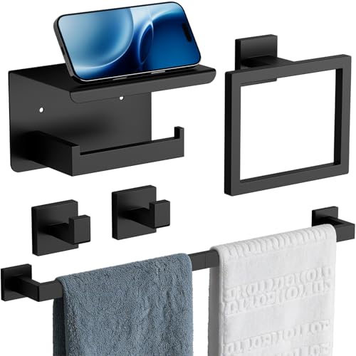 5 Piece Bathroom Towel Bar Set