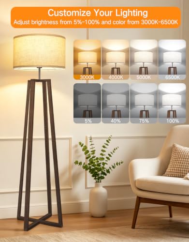62" Mid Century Modern Vintage Lamps with Remote Control