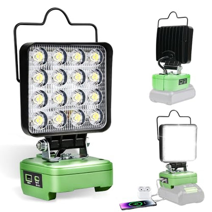 Cordless LED Work Light 48W 4200LM Flood Light with USB & Type