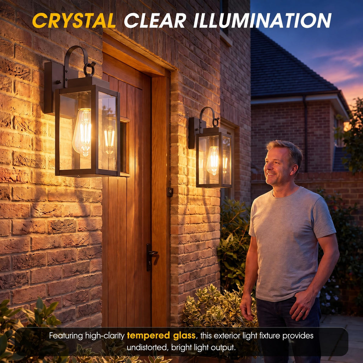 2 Pack 11.8" Porch Light (2 PACK / Oil-Rubbed Bronze)
