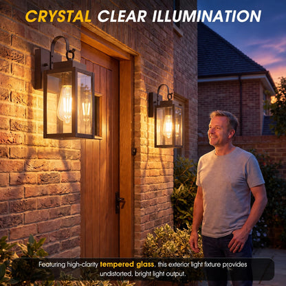 2 Pack 11.8" Porch Light (2 PACK / Oil-Rubbed Bronze)