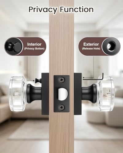 Crystal Door Knobs with Lock